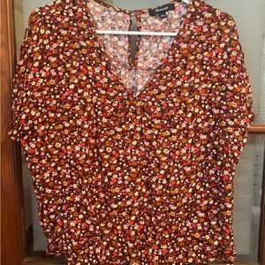 Madewell Rhyme Floral Vneck Blouse
